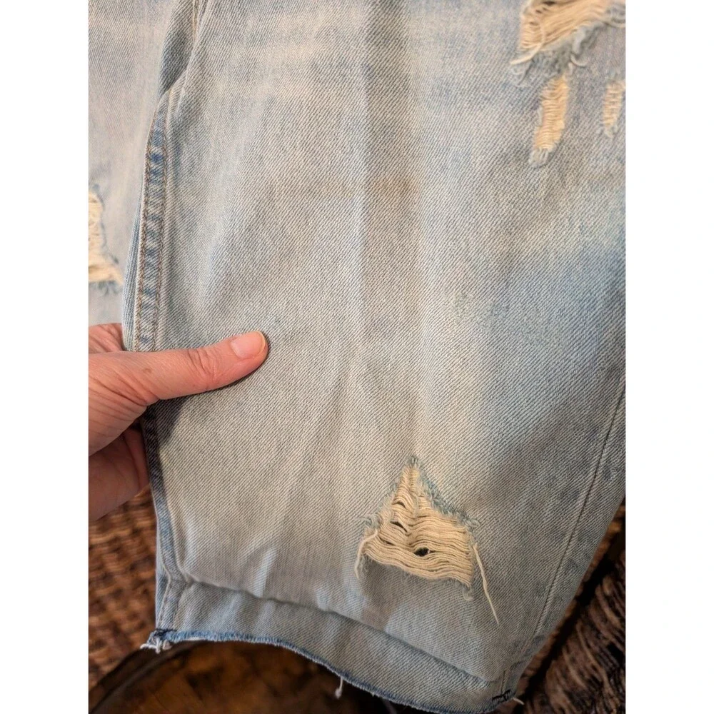 Levi's 412 Mens Jorts Distressed Frayed Hem Jean Shorts 29 Bermuda Slim Fit